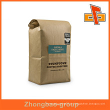 Hochwertige Verpackung Beutel China Lieferanten stehen bis Kraftpapier benutzerdefinierte Kaffeebeutel mit Druck